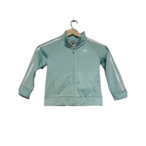 Adidas Jacket Girls Sz 4 Outdoors School Spring Fall Lightweight Track Coat‎